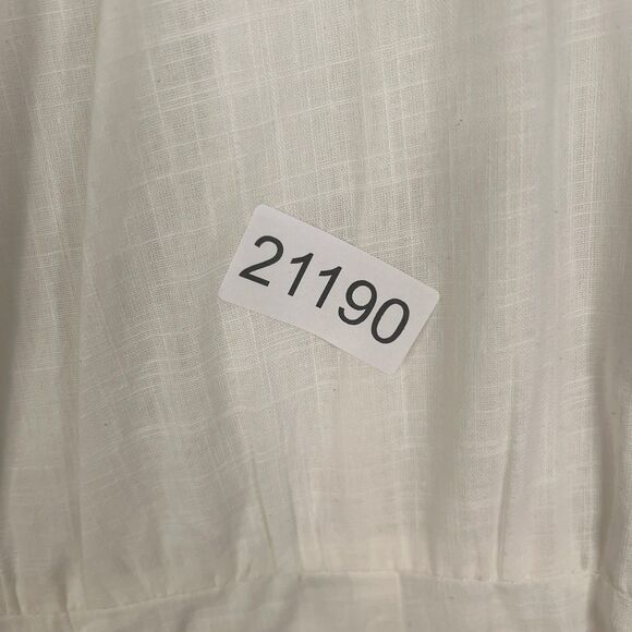 Lulus Dress Womens XL White Forever Summer One Shoulder Faux Wrap Mini Resort - Picture 16 of 16